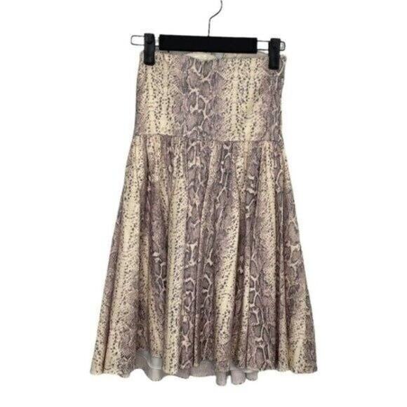 Jay Godfrey Womens Dress Size 0 Strapless Snakeskin Print Mini Lined Formal - Picture 2 of 12